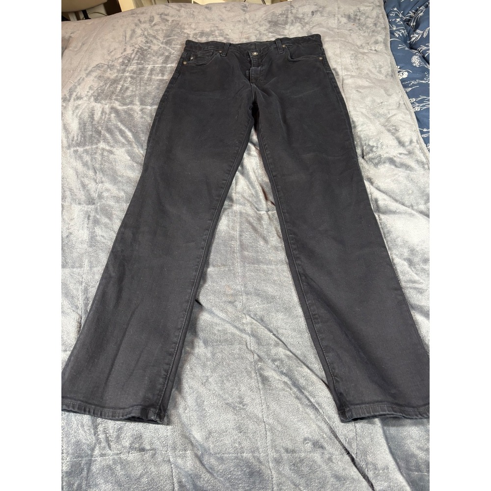 AG Jeans Mari High Rise Slim Straight Black‎ Denim Mens Size 32